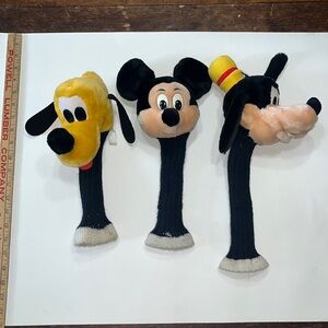 Vintage Disney DisneyWorld DisneyLand Mickey Mouse Goofy Pluto Gold Club Covers